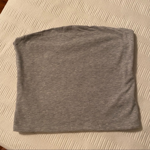 Brandy Melville grey strapless top - Picture 2 of 4